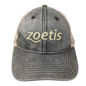 Zoetis Strapback Baseball Cap Multi OS Adjustable Mesh Back Embroidered PAC
